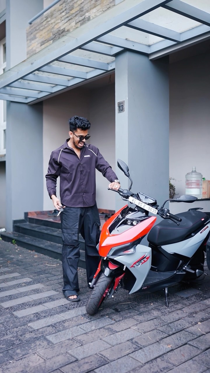 Instagram reel still from @rish_nk for the TVS NTORQ 150 Kerala campaign